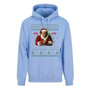 Winner Winner Christmas Dinner Santa Trump Ugly Sweater Xmas Unisex Surf Hoodie