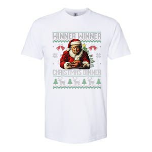 Winner Winner Christmas Dinner Santa Trump Ugly Sweater Xmas Softstyle CVC T-Shirt