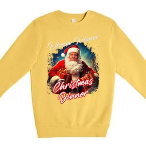 Winner Winner Christmas Dinner – President Trump Santa Premium Crewneck Sweatshirt