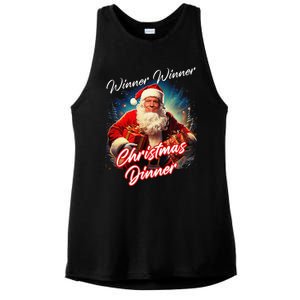 Winner Winner Christmas Dinner – President Trump Santa Ladies PosiCharge Tri-Blend Wicking Tank