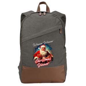 Winner Winner Christmas Dinner – President Trump Santa Cotton Canvas Backpack