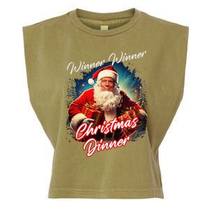 Winner Winner Christmas Dinner – President Trump Santa Garment-Dyed Women's Muscle Tee