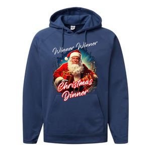 Winner Winner Christmas Dinner – President Trump Santa Performance Fleece Hoodie