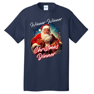 Winner Winner Christmas Dinner – President Trump Santa Tall T-Shirt