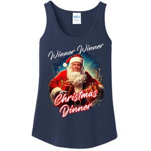 Winner Winner Christmas Dinner – President Trump Santa Ladies Essential Tank