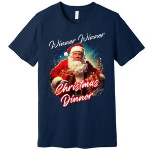 Winner Winner Christmas Dinner – President Trump Santa Premium T-Shirt