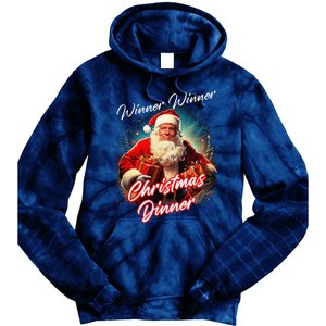 Winner Winner Christmas Dinner – President Trump Santa Tie Dye Hoodie