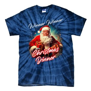 Winner Winner Christmas Dinner – President Trump Santa Tie-Dye T-Shirt