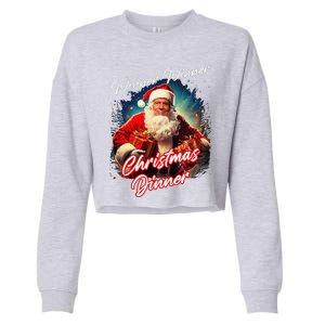 Winner Winner Christmas Dinner – President Trump Santa Cropped Pullover Crew