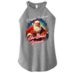 Winner Winner Christmas Dinner – President Trump Santa Women's Perfect Tri Rocker Tank