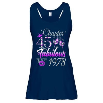 Wo Wo Chapter 45 Fabulous Since 1978 45th Birthday Queen Ladies Essential Flowy Tank