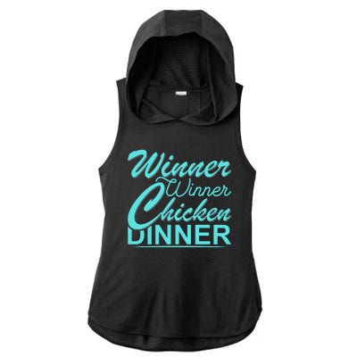 Winner Winner Chicken Dinner Ladies PosiCharge Tri-Blend Wicking Draft Hoodie Tank