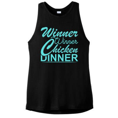 Winner Winner Chicken Dinner Ladies PosiCharge Tri-Blend Wicking Tank