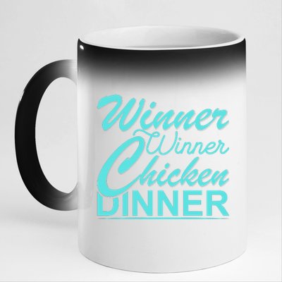 Winner Winner Chicken Dinner 11oz Black Color Changing Mug