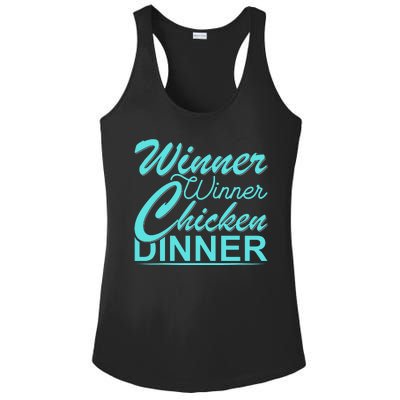 Winner Winner Chicken Dinner Ladies PosiCharge Competitor Racerback Tank