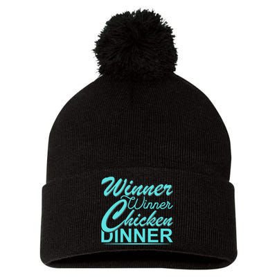 Winner Winner Chicken Dinner Pom Pom 12in Knit Beanie