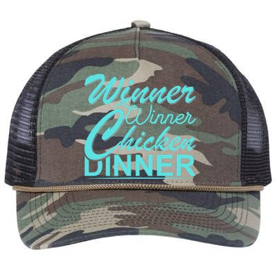 Winner Winner Chicken Dinner Retro Rope Trucker Hat Cap