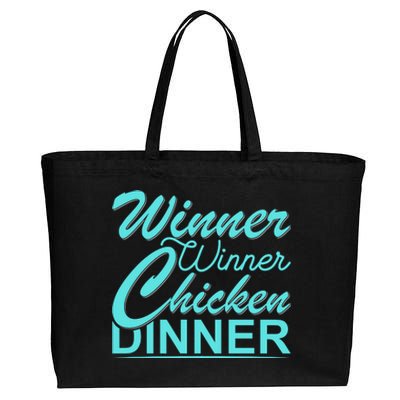 Winner Winner Chicken Dinner Cotton Canvas Jumbo Tote