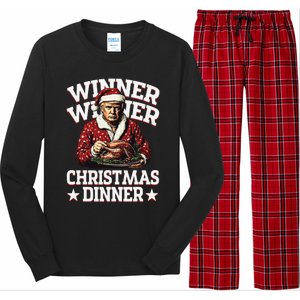 Winner Winner Christmas Dinner Santa Trump Xmas Pajamas Long Sleeve Pajama Set