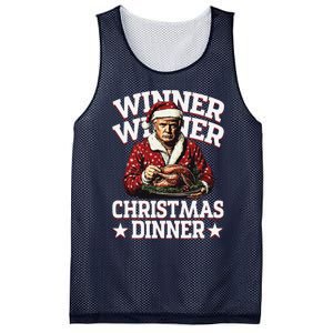 Winner Winner Christmas Dinner Santa Trump Xmas Pajamas Mesh Reversible Basketball Jersey Tank