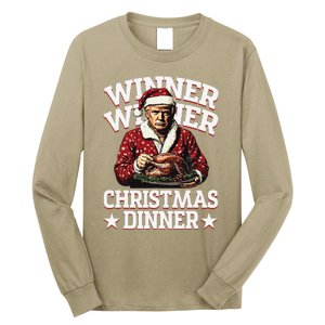 Winner Winner Christmas Dinner Santa Trump Xmas Pajamas Long Sleeve Shirt