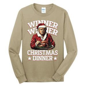 Winner Winner Christmas Dinner Santa Trump Xmas Pajamas Tall Long Sleeve T-Shirt