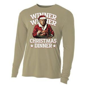 Winner Winner Christmas Dinner Santa Trump Xmas Pajamas Cooling Performance Long Sleeve Crew