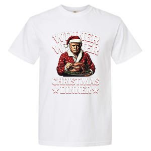 Winner Winner Christmas Dinner Santa Trump Xmas Pajamas Garment-Dyed Heavyweight T-Shirt