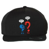 Wait What Comma Question Mark Reading Book Lover Teacher Wool Snapback Cap
