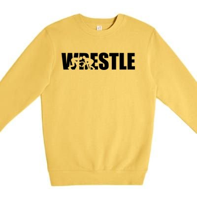 Wrestle Wrestling Cool Gift Premium Crewneck Sweatshirt