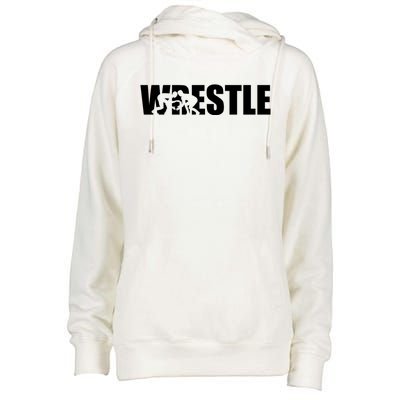 Wrestle Wrestling Cool Gift Womens Funnel Neck Pullover Hood