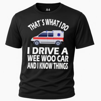 Wee Woo Car Funny Paramedic Cooling Performance Crew T-Shirt