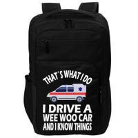 Wee Woo Car Funny Paramedic Impact Tech Backpack