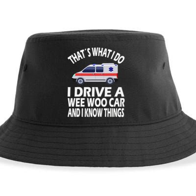 Wee Woo Car Funny Paramedic Sustainable Bucket Hat