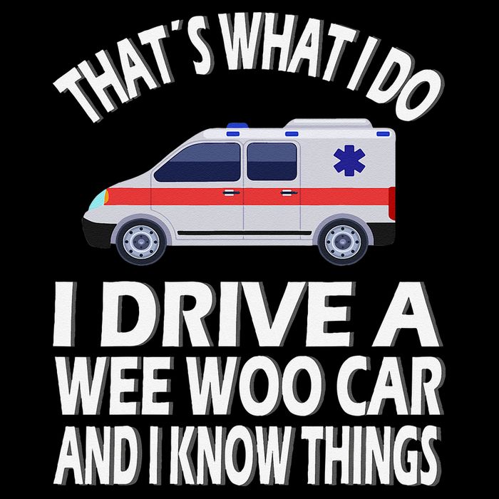 Wee Woo Car Funny Paramedic Button