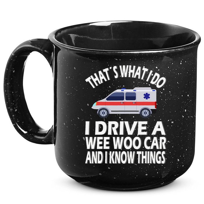 Wee Woo Car Funny Paramedic 15oz Campfire Ceramic Mug