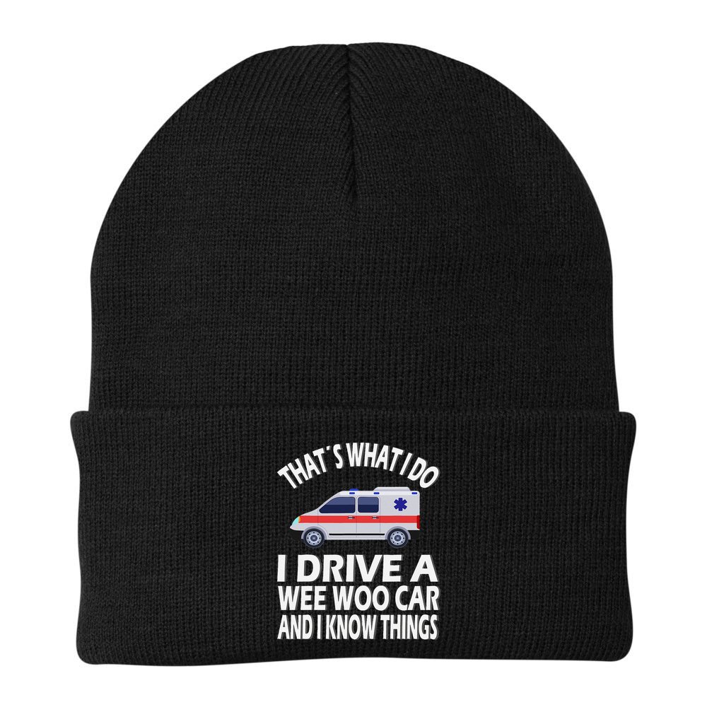 Wee Woo Car Funny Paramedic Beanie