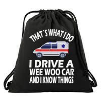 Wee Woo Car Funny Paramedic Drawstring Bag