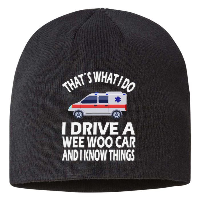 Wee Woo Car Funny Paramedic Sustainable Beanie