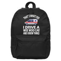 Wee Woo Car Funny Paramedic 16 in Basic Backpack
