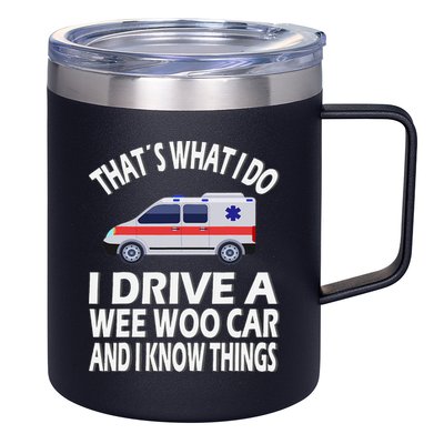 Wee Woo Car Funny Paramedic 12oz Stainless Steel Coffee Mug