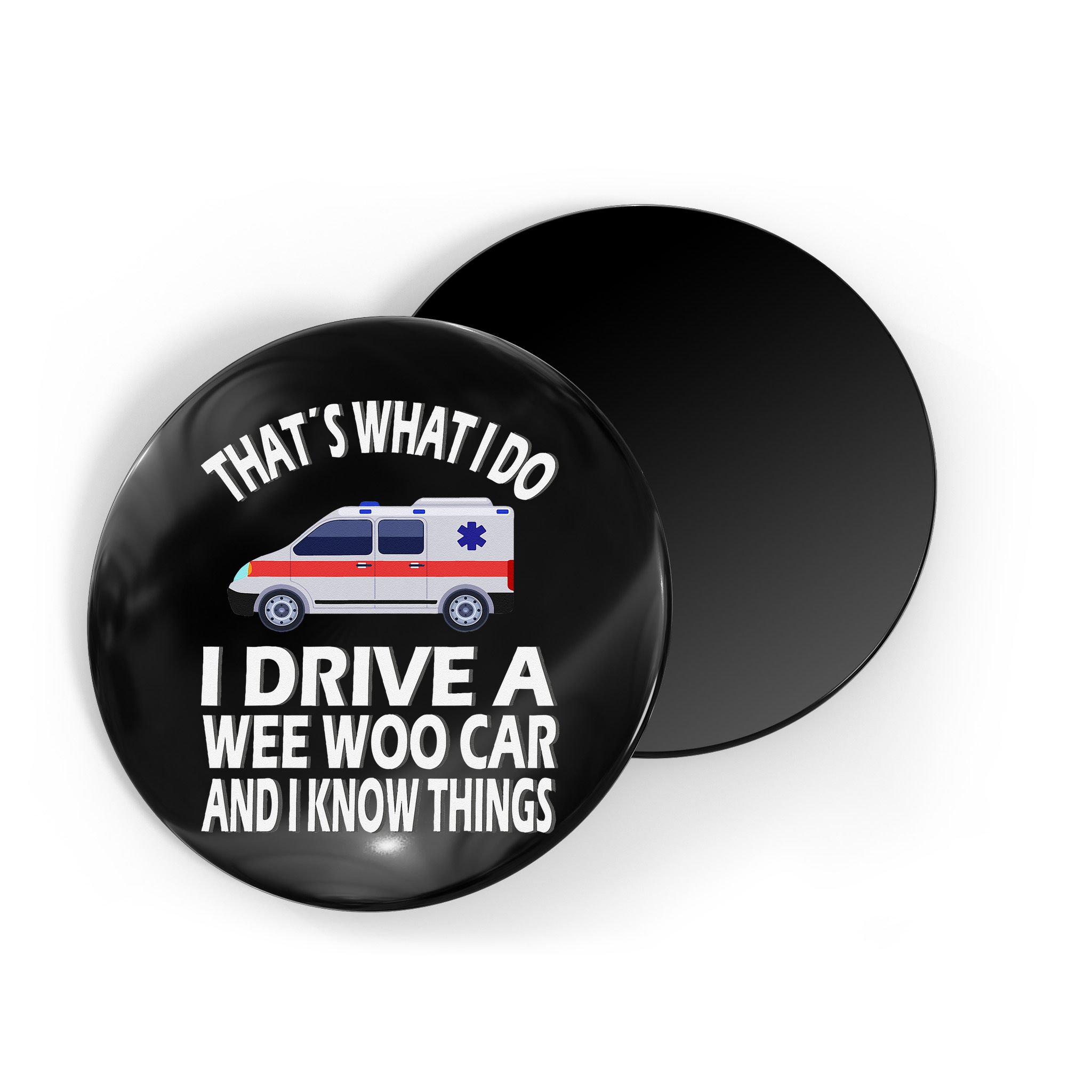 Wee Woo Car Funny Paramedic Magnet
