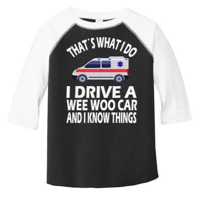 Wee Woo Car Funny Paramedic Toddler Fine Jersey T-Shirt