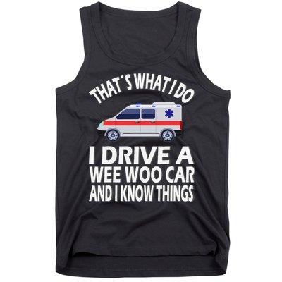 Wee Woo Car Funny Paramedic Tank Top