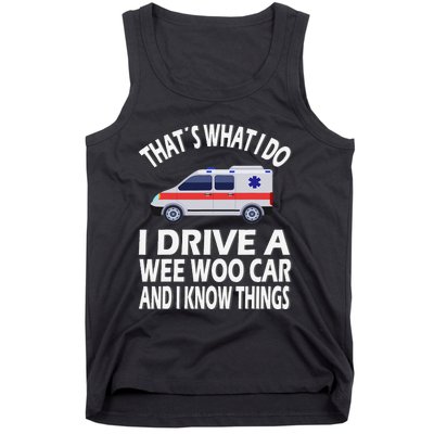 Wee Woo Car Funny Paramedic Tank Top