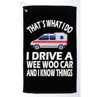 Wee Woo Car Funny Paramedic Golf Towel