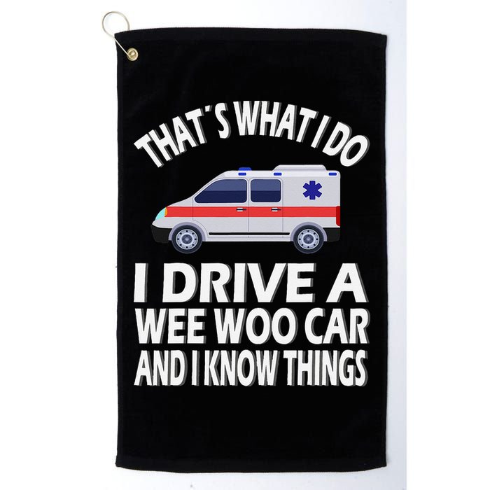 Wee Woo Car Funny Paramedic Golf Towel