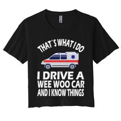 Wee Woo Car Funny Paramedic Women's Crop Top Tee