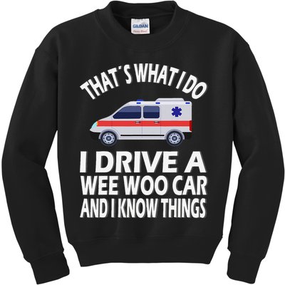 Wee Woo Car Funny Paramedic Kids Sweatshirt