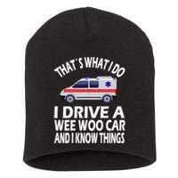 Wee Woo Car Funny Paramedic Short Acrylic Beanie